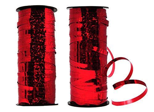 5mm 200 YDs Metallic Curling Ribbon for Gift Wrapping Metallic Ribbon for Balloon String Party Holiday Decorations Shiny Crimped Curly Ribbon