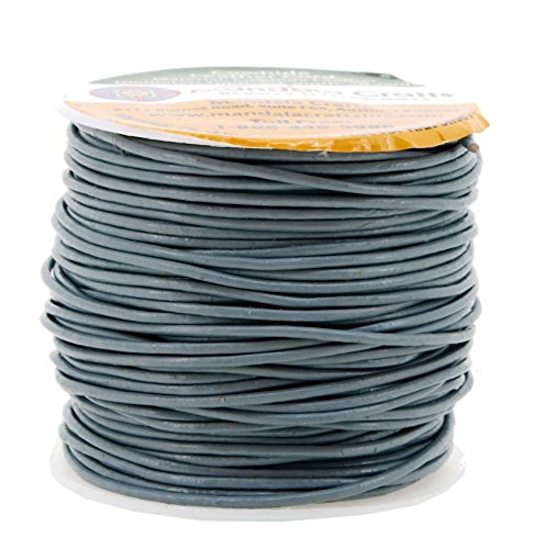 Gray Round Cowhide Cord