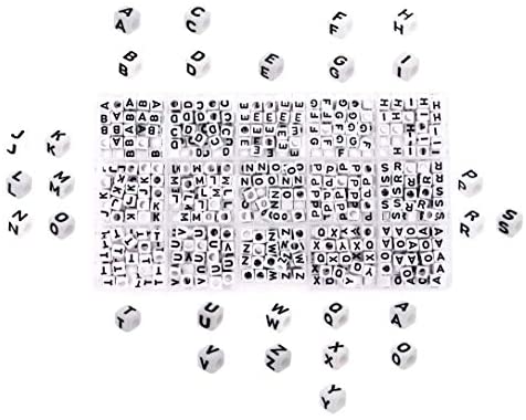 Mandala Crafts Letter Alphabet Pony Bead Set for Bracelet, Rave Kandi  Jewelry Making; 6mm Sorted 600 Bead Letters