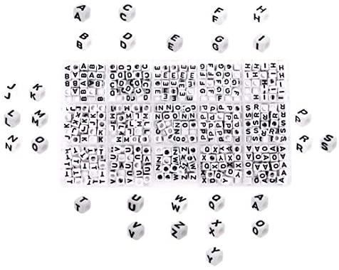 Mandala Crafts Letter Alphabet Pony Bead Set for Bracelet, Rave Kandi Jewelry Making