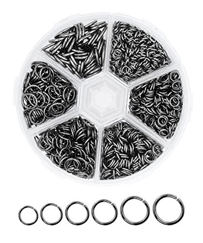 Mandala Crafts Small Jump Rings for Jewelry Making Metal Jump Rings for Crafts Jump Ring Jewelry O Rings Jump Ring Kit 1200 PCs 4mm 5mm 6mm 7mm 8mm 10mm Jump Rings 1200 PCs