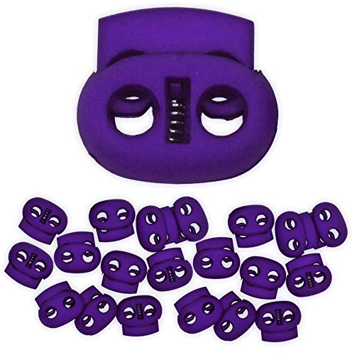 Cord Lock Cord Stop Tightener Lace Locking End Two Hole Fastener for Drawstrings, Shoelaces, Bow Cord, Bungee Cord