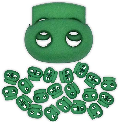 Mandala Crafts Cord Lock Cord Stop Tightener Lace Locking End Two Hole Fastener for Drawstrings