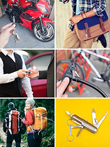 Quick Release Keychain Detachable Split Key Rings Pull Apart Key Clip Connector by Mandala Crafts, Silver