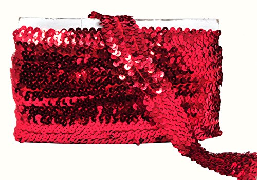 Red Metallic Stretch Fabric