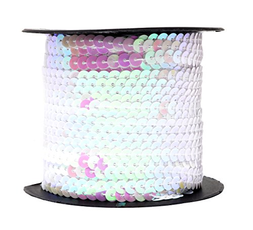 White Flat Sequin Fringe