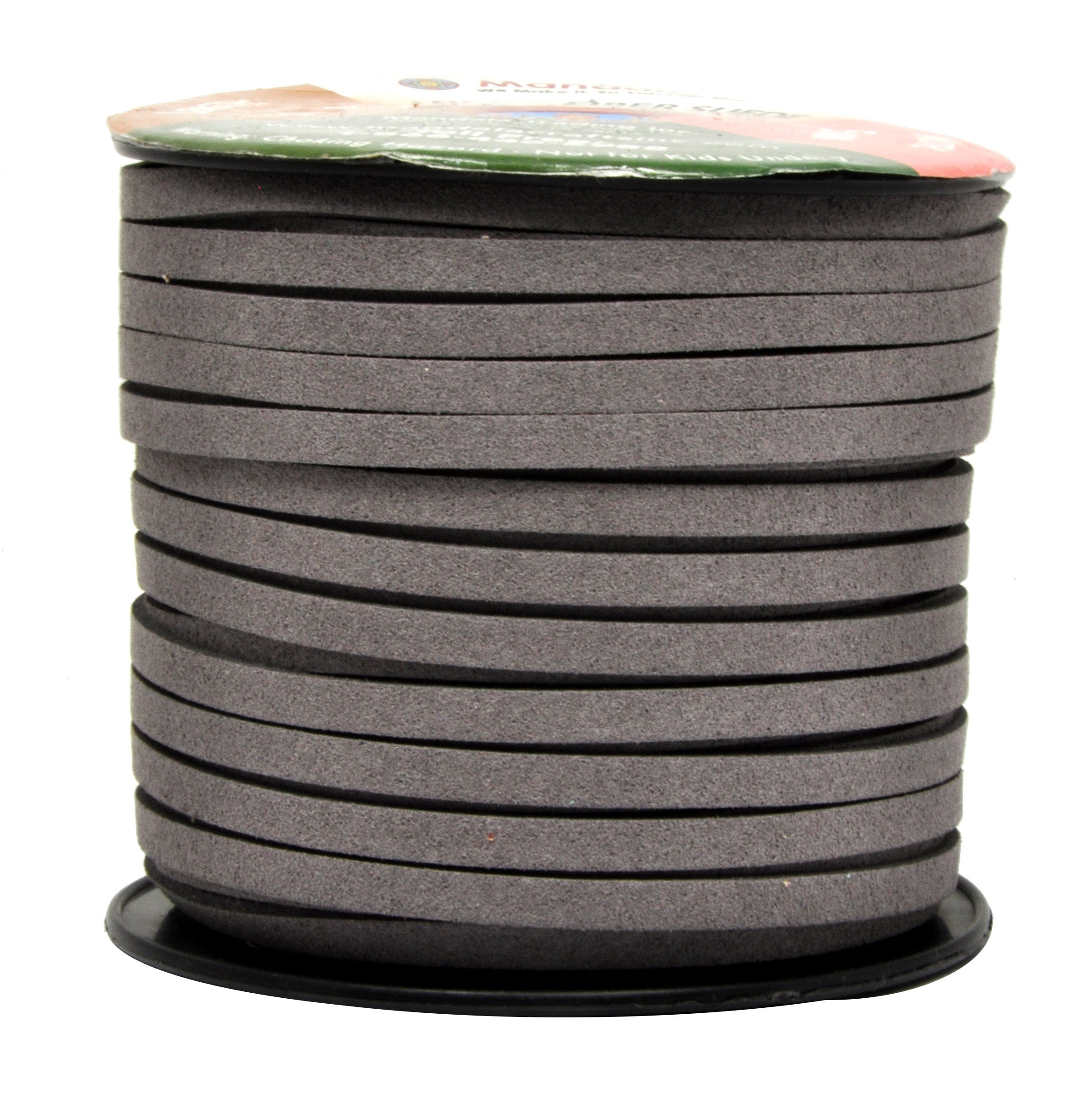 Mandala Crafts Faux Suede Cord - Flat Vegan Leather Cord for Jewelry Making Beading - Micro Fiber Leather String Cord Leather Lace for Leather Lacing Necklace Bracelet 5MM 50 Yards