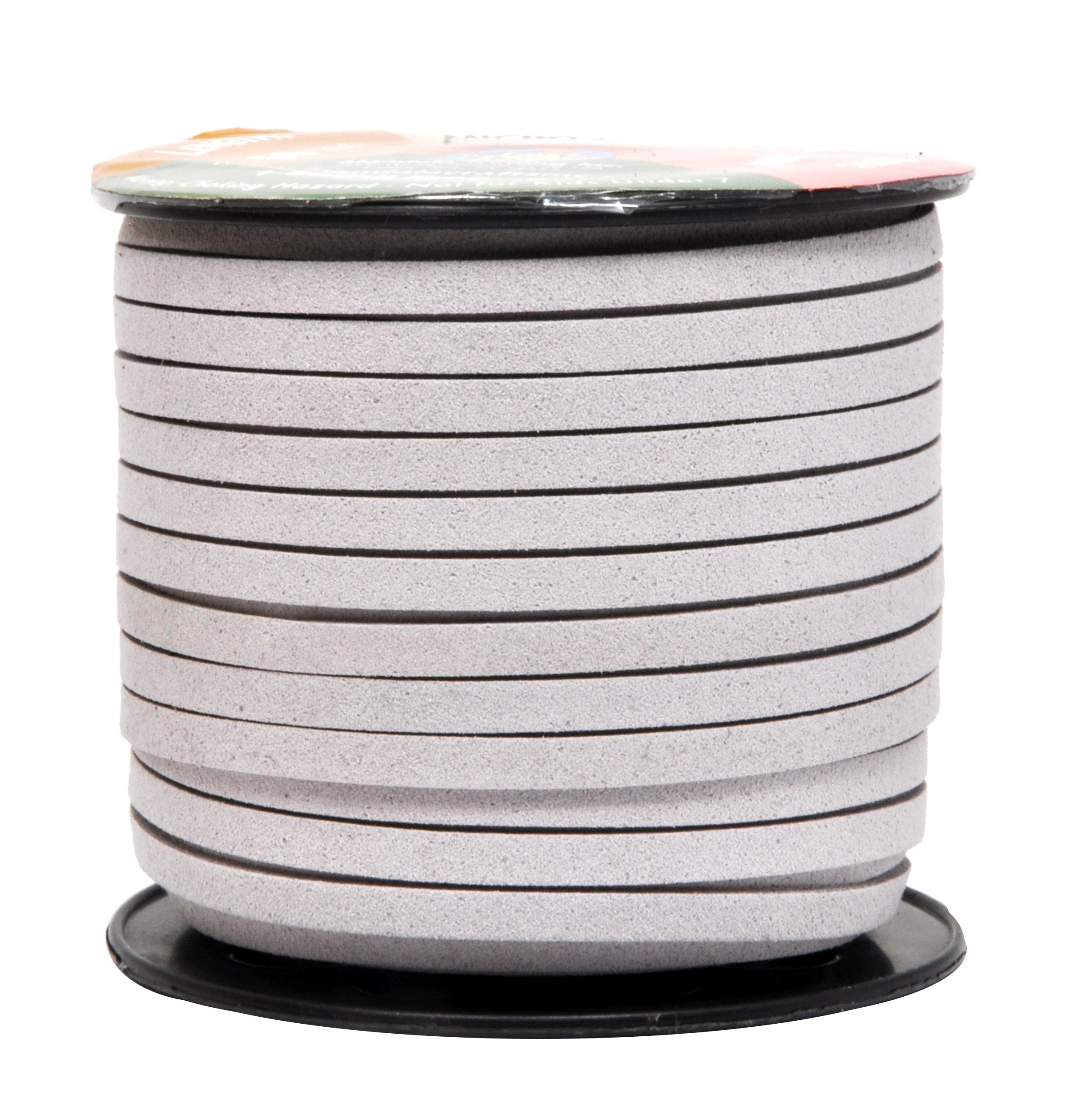 Mandala Crafts Faux Suede Cord - Flat Vegan Leather Cord for Jewelry Making Beading - Micro Fiber Leather String Cord Leather Lace for Leather Lacing Necklace Bracelet 5MM 50 Yards