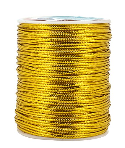 Metallic Cord Tinsel String Rope for Ornament Hanging, Decorating, Gift Wrapping, Crafting