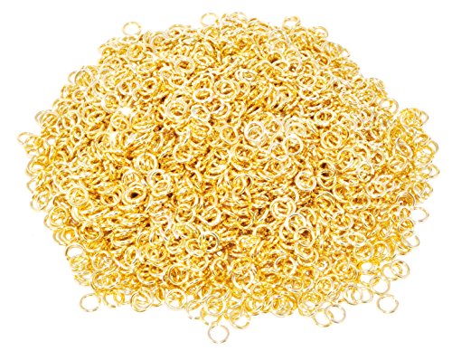 Chainmail Ring - Chain Maille Jump Ring - Open Aluminum Color Jump Ring Chain Mail Kit for Armor Scale Maille Necklace Jewelry Making by Mandala Crafts