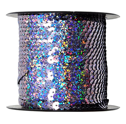 Holographic Pewter Sequin Fringe Trim