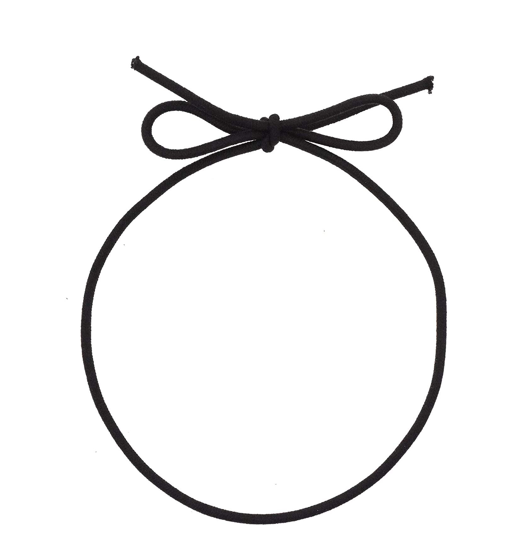 Mandala Crafts Stretch Loops with Pre-Tied Bows from Elastic Ribbon String for Gifts, Boxes, Tags Pack of 100