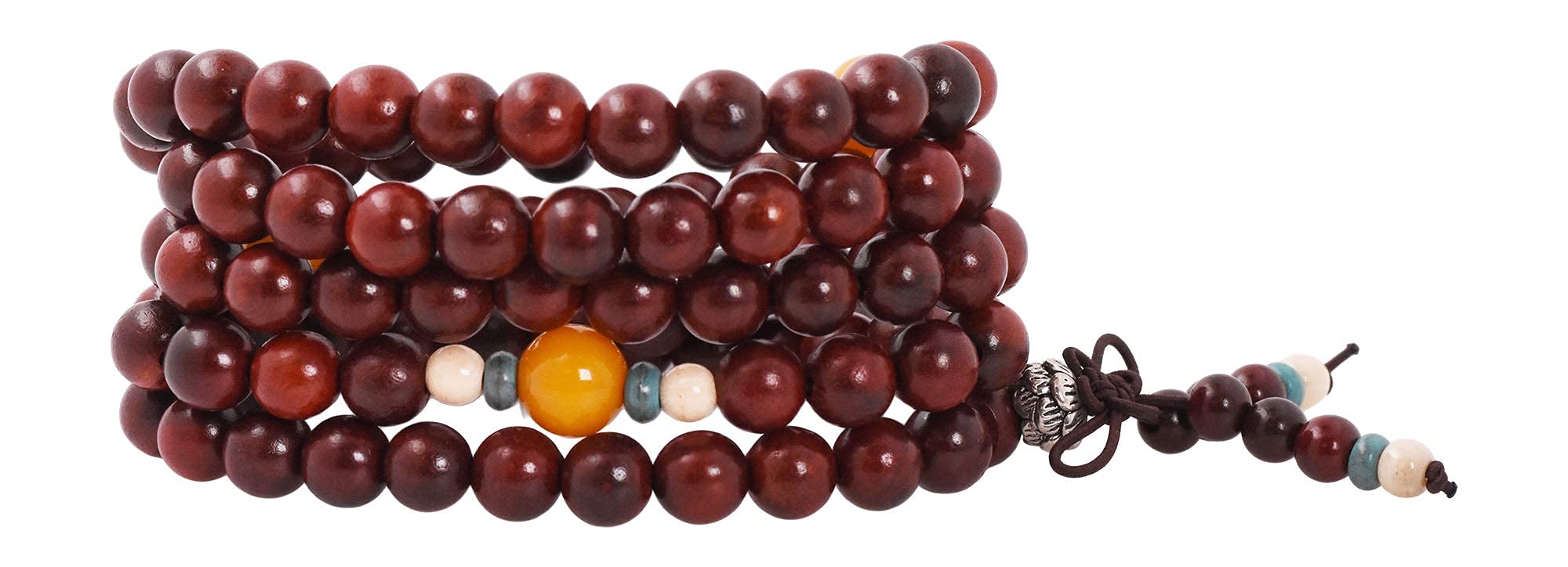 Mandala Crafts Wood Mala Beads Necklace – Japa Mala Beads 108 Necklace – 108 Mala Beads Bracelet Mala Prayer Beads Necklace for Men Women Mala Meditation Beads