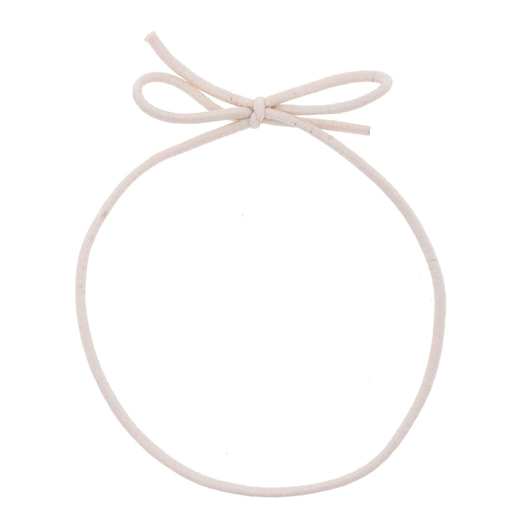 Mandala Crafts Stretch Loops with Pre-Tied Bows from Elastic Ribbon String for Gifts, Boxes, Tags Pack of 100