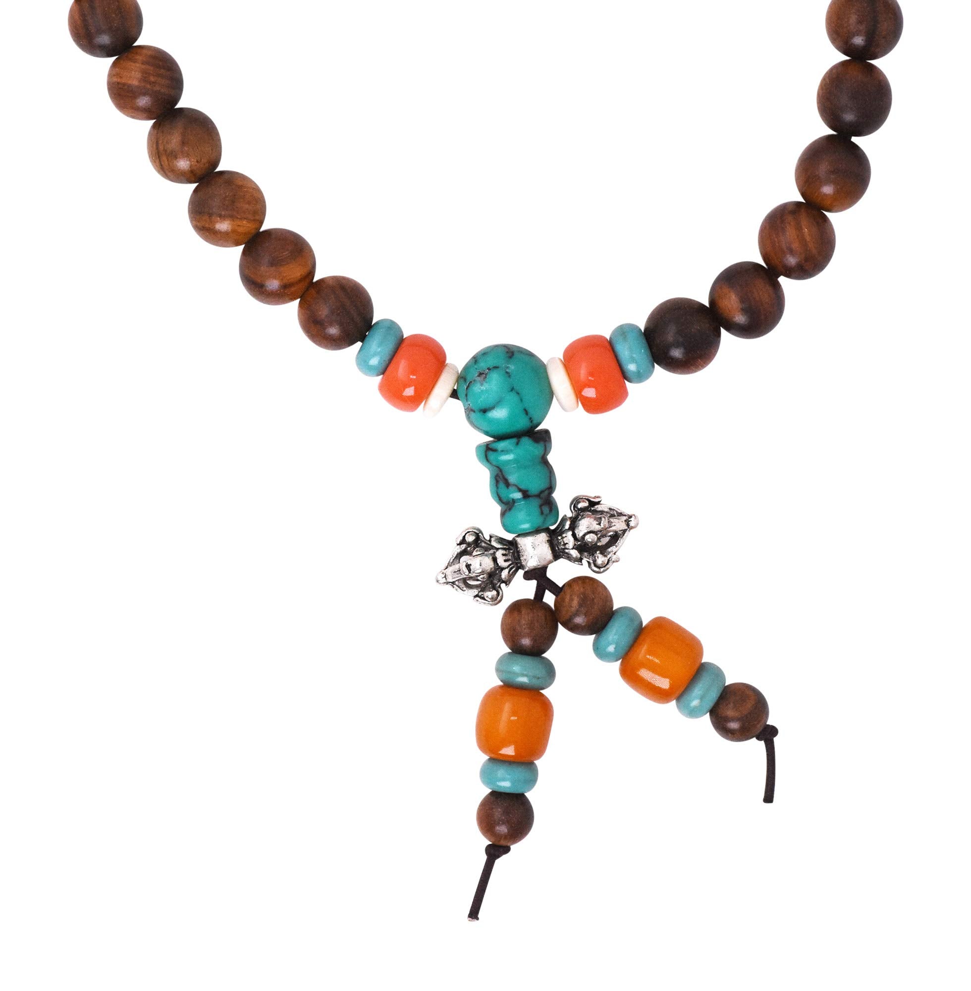Mandala Crafts Wood Mala Beads Necklace – Japa Mala Beads 108 Necklace – 108 Mala Beads Bracelet Mala Prayer Beads Necklace for Men Women Mala Meditation Beads