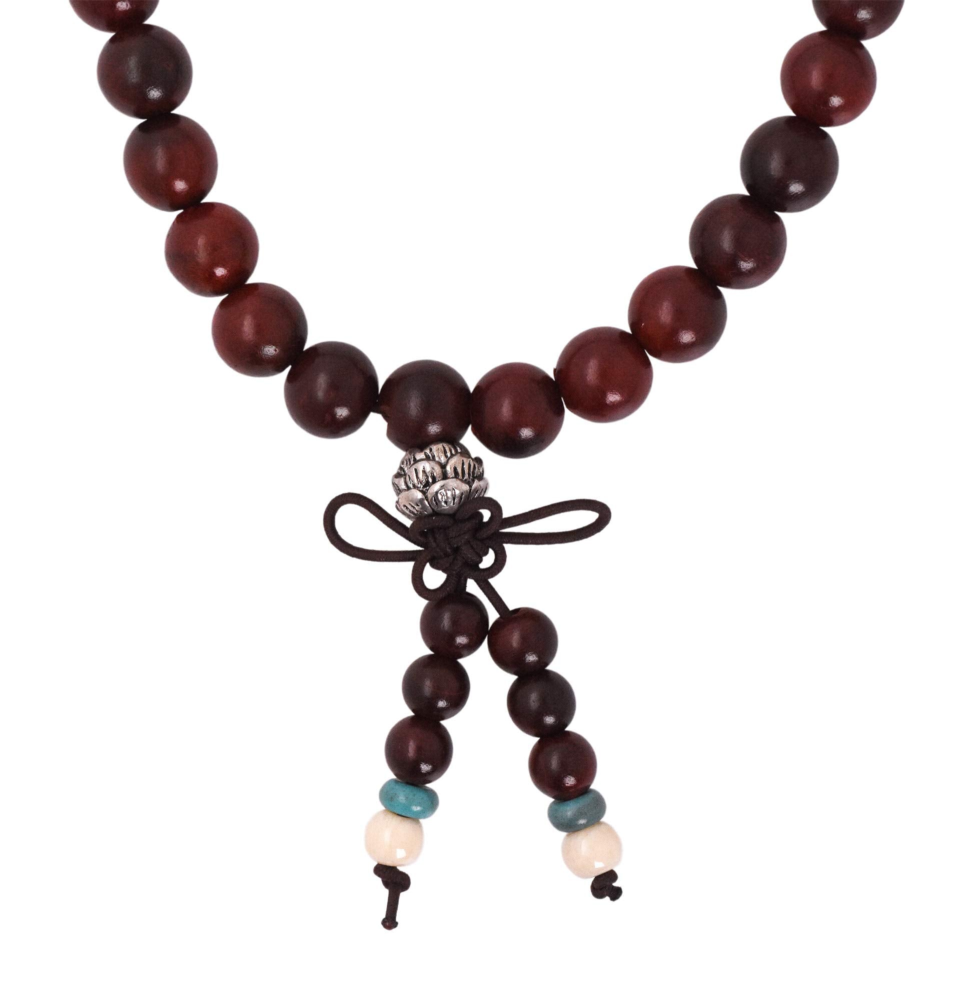 Mandala Crafts Wood Mala Beads Necklace – Japa Mala Beads 108 Necklace – 108 Mala Beads Bracelet Mala Prayer Beads Necklace for Men Women Mala Meditation Beads