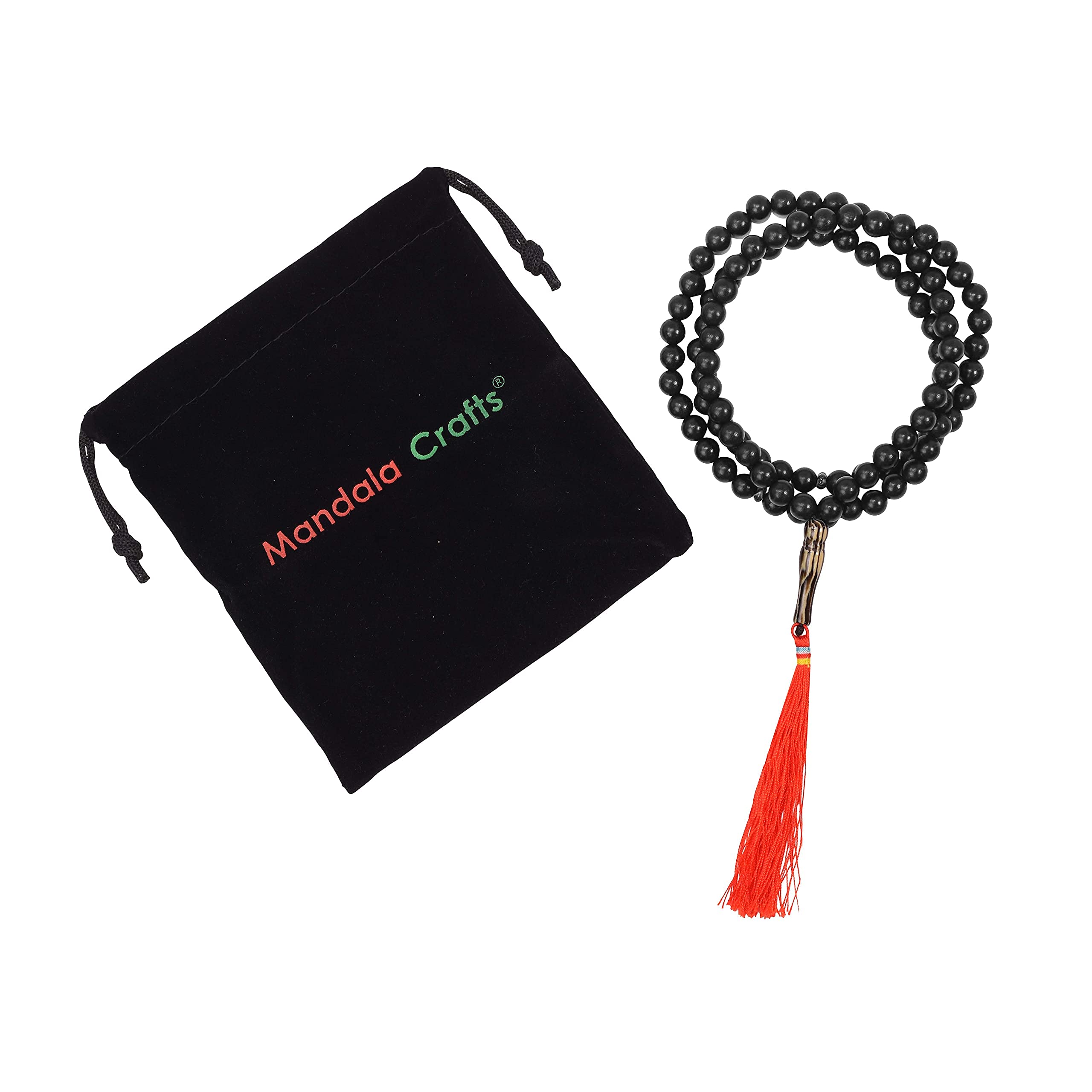 Tasbih Prayer Beads - Misbaha Beads Muslim Prayer Beads for Men and Women - Islamic Prayer Beads Tasbih Beads Necklace (Black Wood)