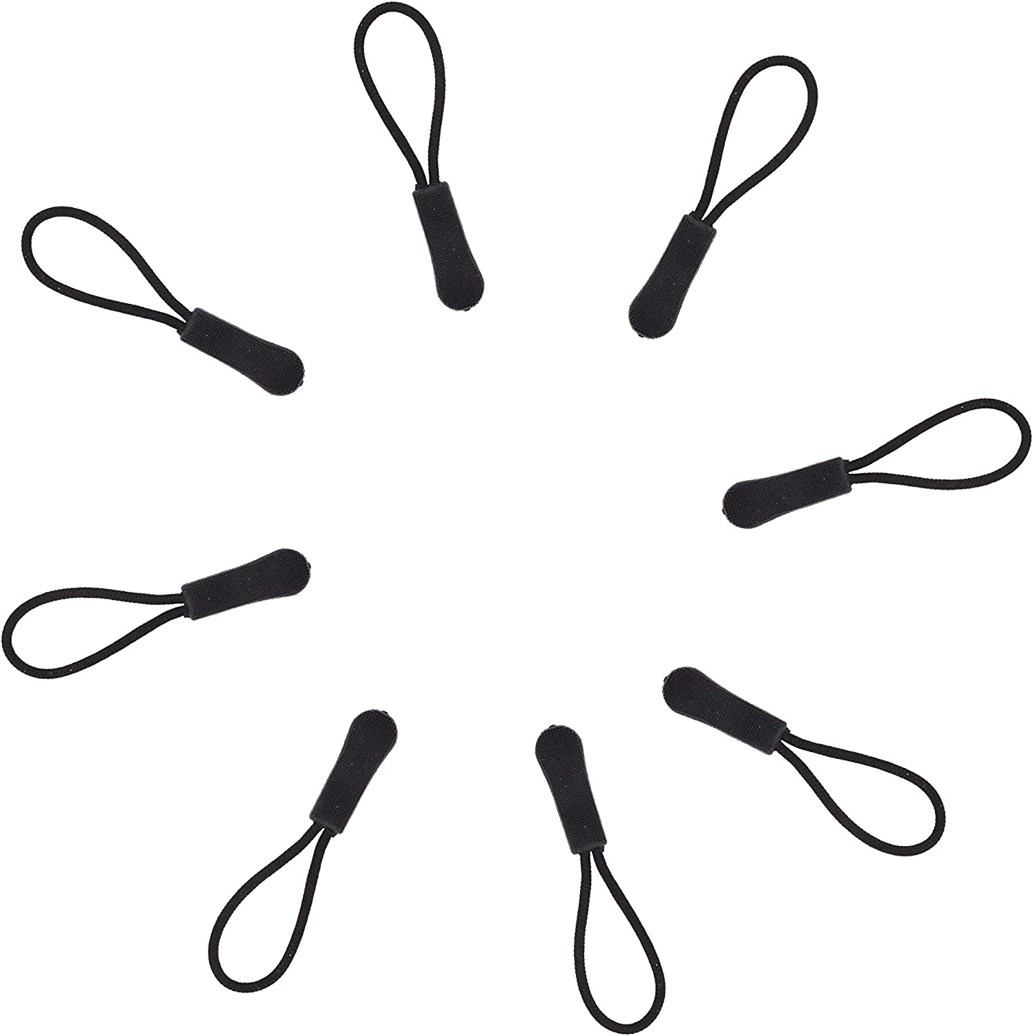 Mandala Crafts Zipper Pull Replacement - 100 Replacement Zipper Pull Tab Pullers for Jackets Backpacks Purses Luggage - Nylon Zipper Cord Extension
