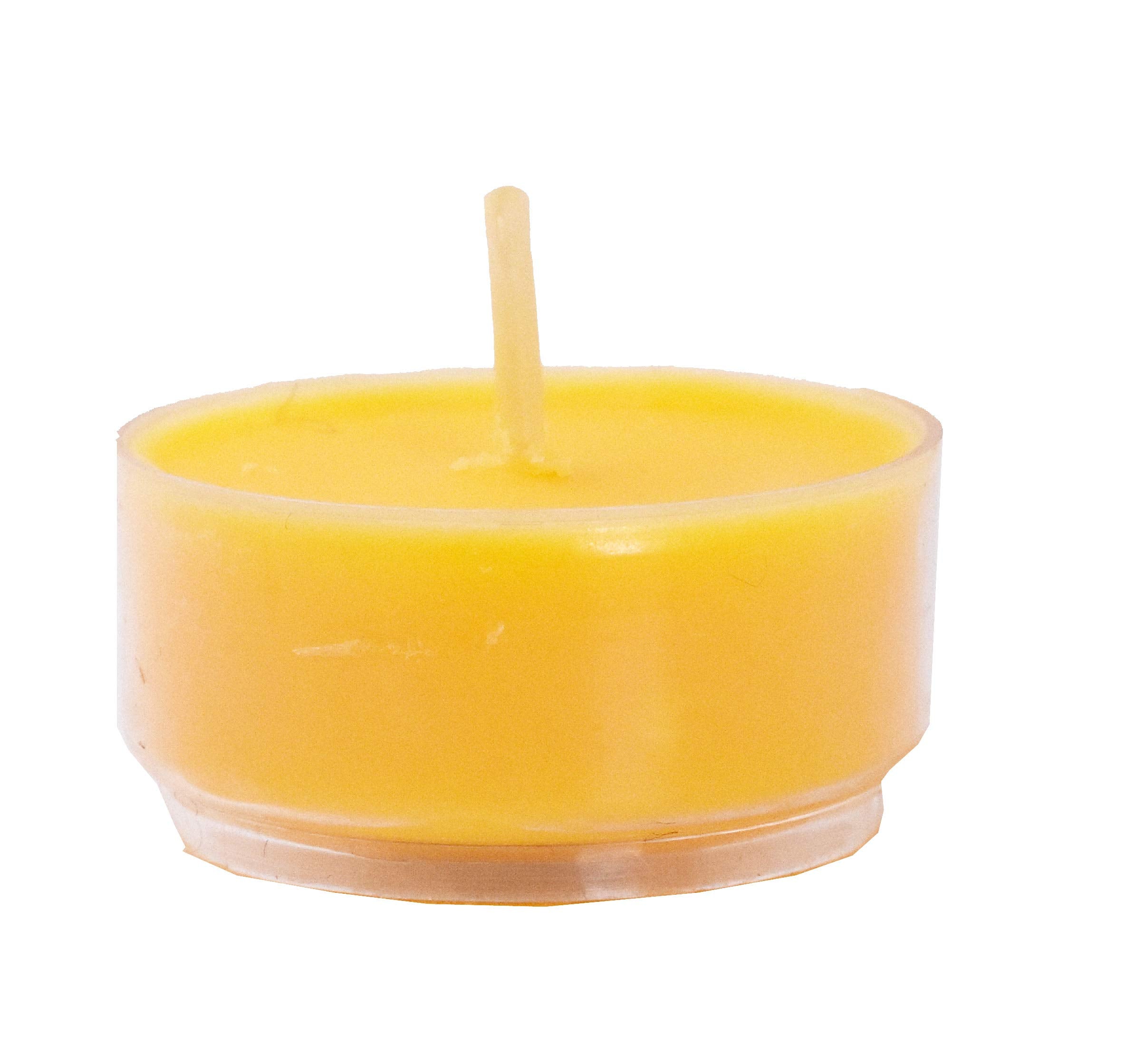 Tibetan Tealight Vanaspati Ghee Butter Lamp Candle Set for Meditation, Ceremonies, Rituals, Altars, Diwali (Clear Container)