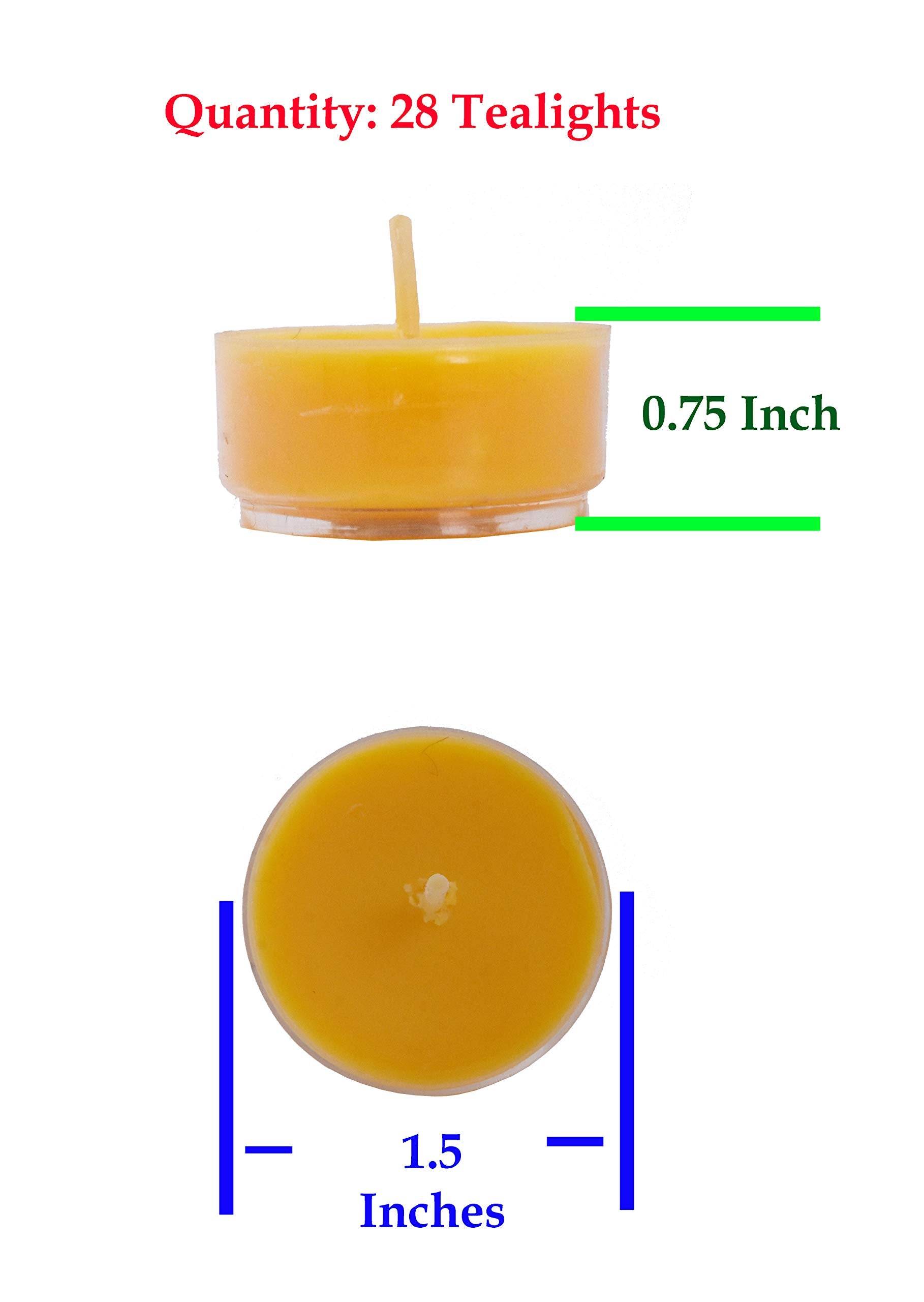 Tibetan Tealight Vanaspati Ghee Butter Lamp Candle Set for Meditation, Ceremonies, Rituals, Altars, Diwali (Clear Container)