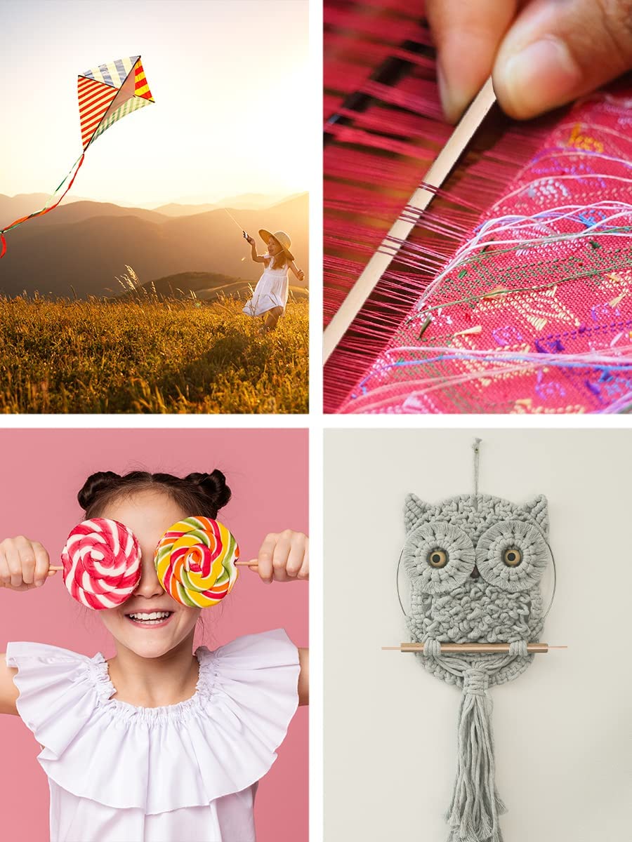 Mandala Crafts Birch Wooden Dowel Rods - Round Wood Sticks for Crafts Macrame - Natural Unfinished Wood Dowels for Cake Dowels for Tiered Cakes