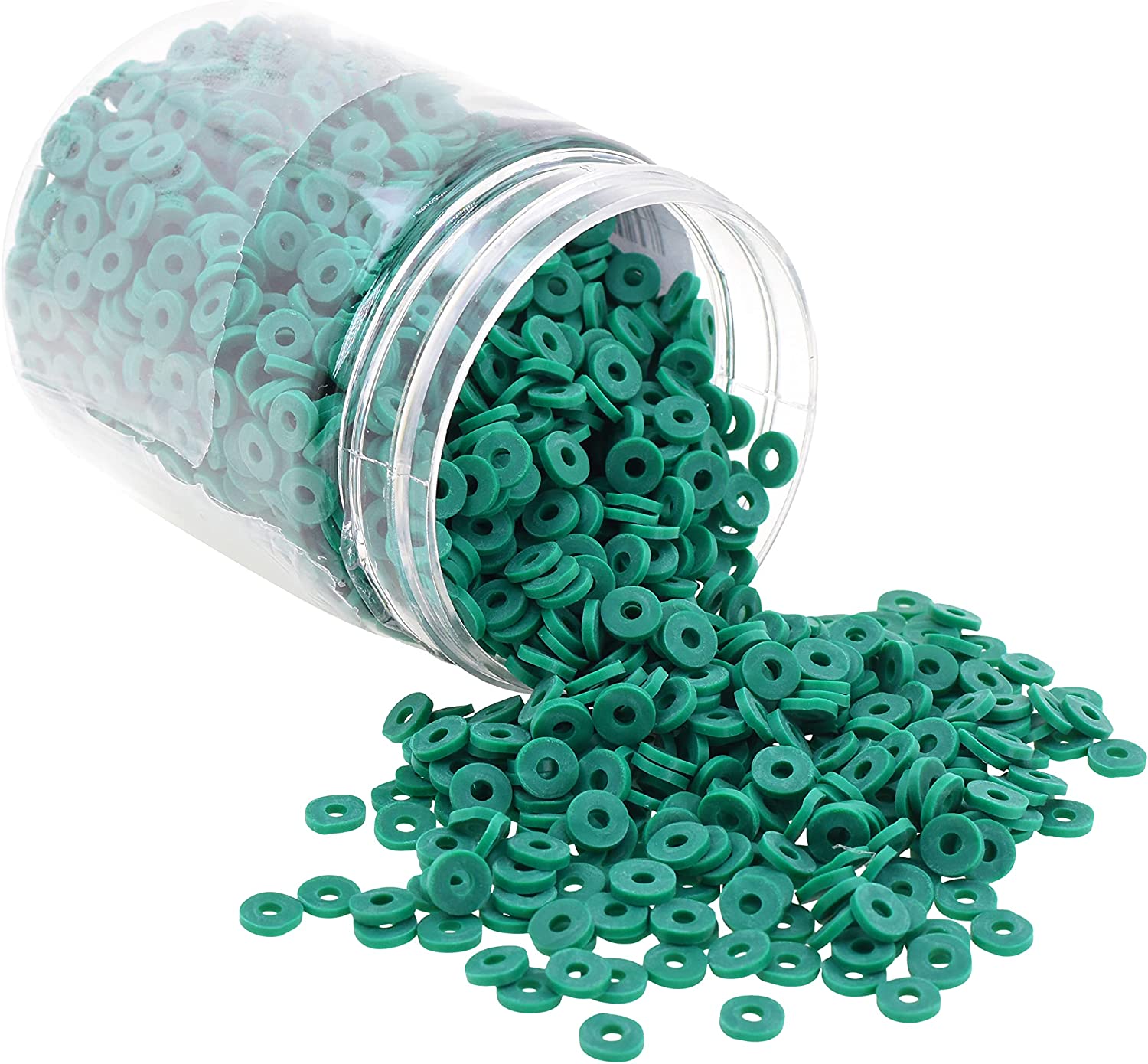 Flat Round Polymer Clay Beads for Jewelry Making Clay Heishi Beads Flat Beads - Disc Beads for Spacer Necklace Bracelet Earrings 4mm 6mm 8mm