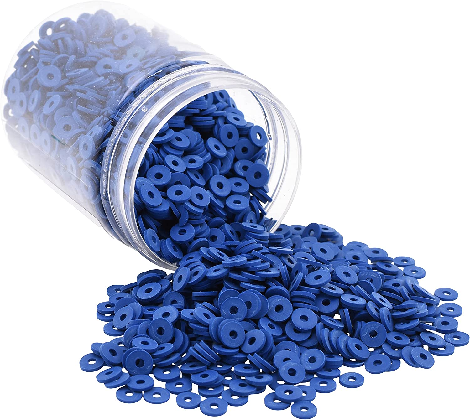 Flat Round Polymer Clay Beads for Jewelry Making Clay Heishi Beads Flat Beads - Disc Beads for Spacer Necklace Bracelet Earrings 4mm 6mm 8mm