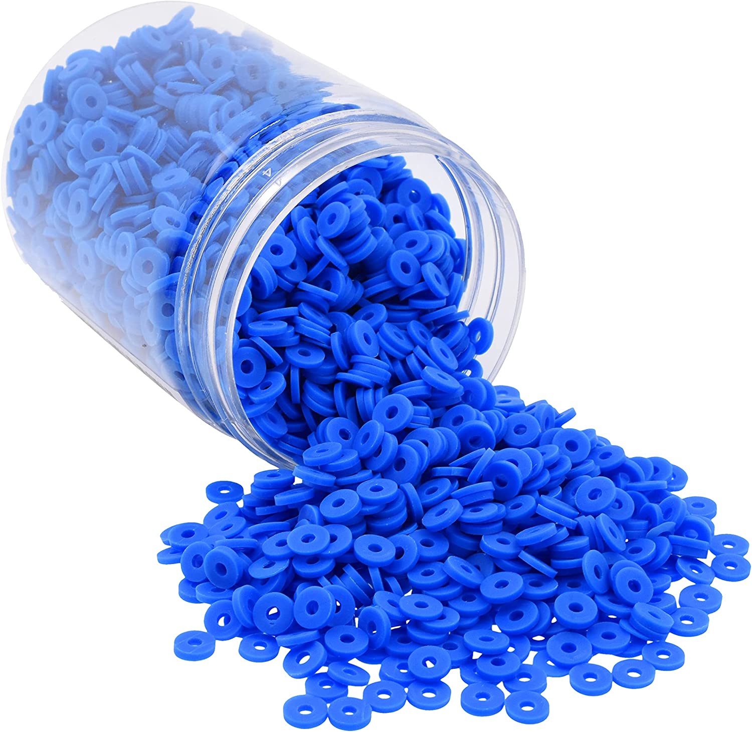 Flat Round Polymer Clay Beads for Jewelry Making Clay Heishi Beads Flat Beads - Disc Beads for Spacer Necklace Bracelet Earrings 4mm 6mm 8mm