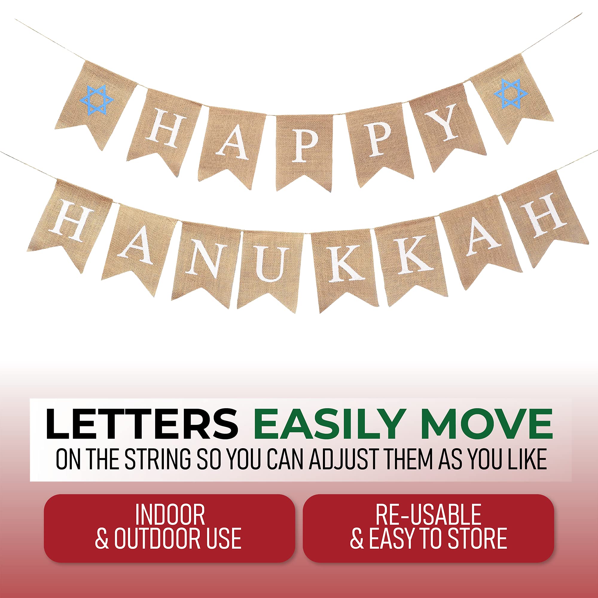 Happy Hanukkah Banner for Hanukkah Decorations Outdoor Indoor Decor Chanukah Banner for Chanukah Decoration