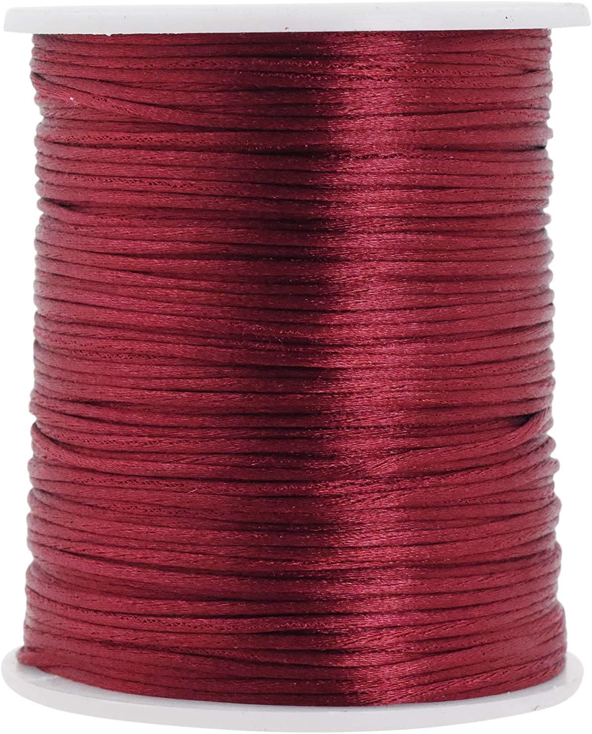 Mandala Crafts Satin Rattail Cord String from Nylon for Chinese Knot, Macrame, Trim, Jewelry Making
