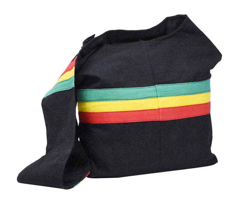 Hippie Bag - Boho Bag - Hobo Indie Style Hippie Crossbody Bag - Bohemian Sling Shoulder Bag Rasta Stripe