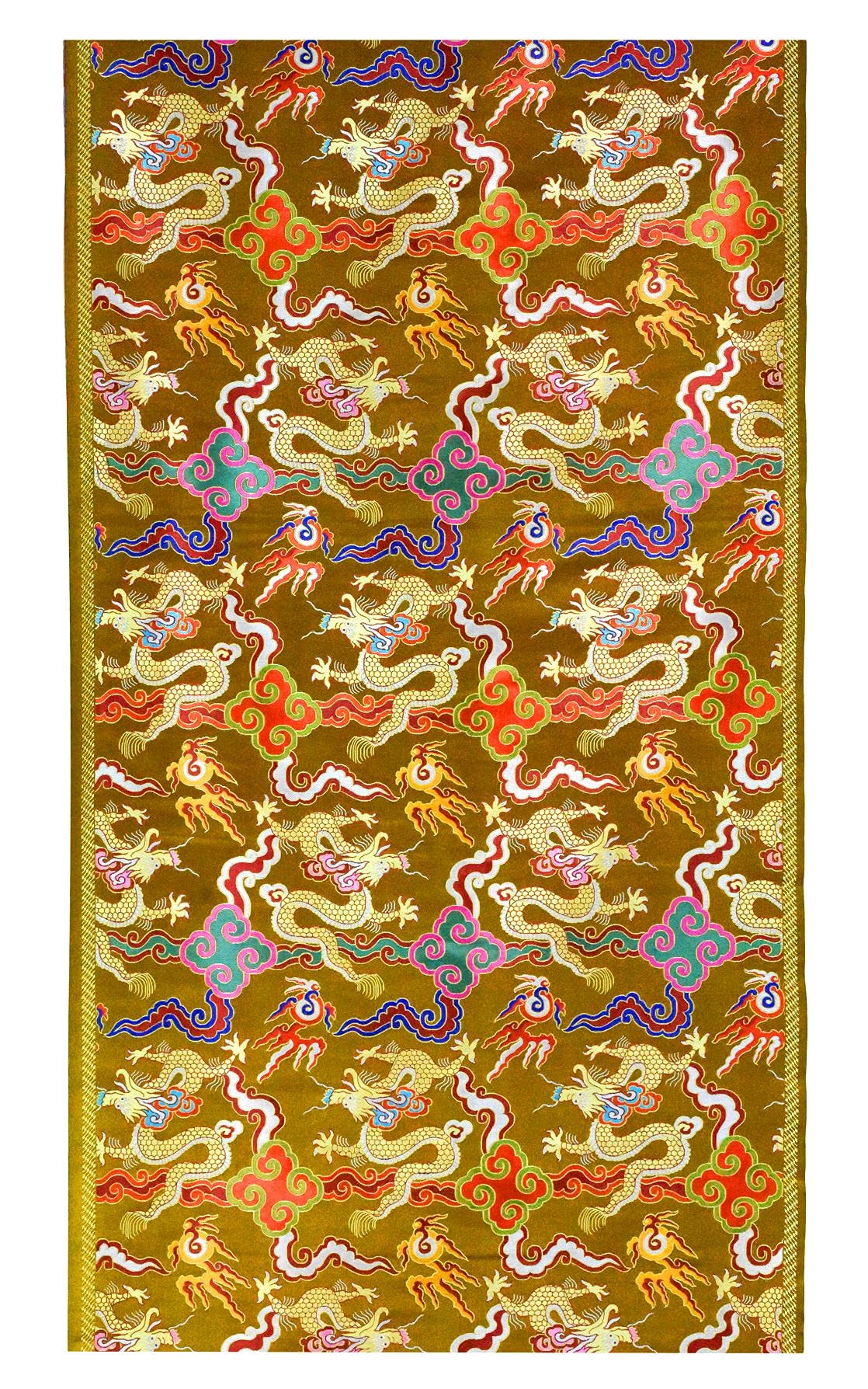 Mandala Crafts Dragon Brocade Fabric by The Yard for Upholstery and Fashion Clothing Design