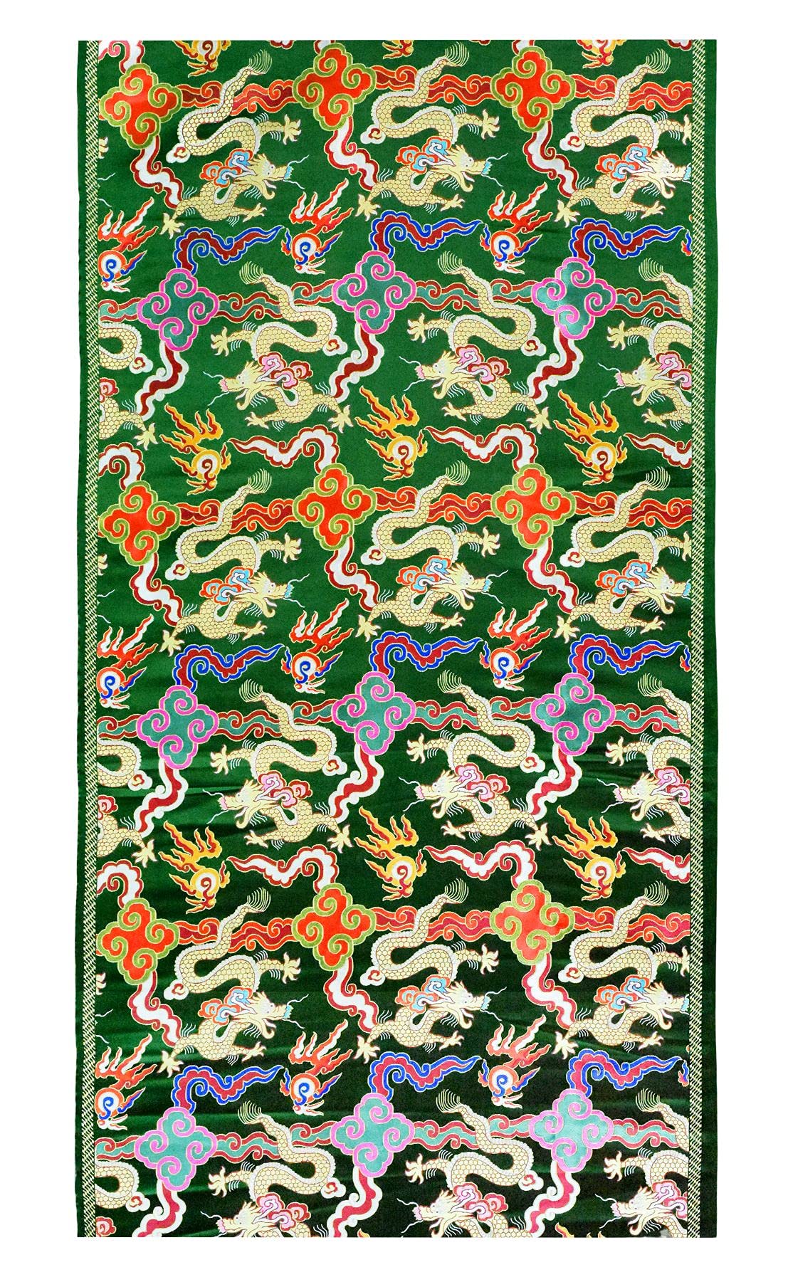 Mandala Crafts Dragon Brocade Fabric by The Yard for Upholstery and Fashion Clothing Design