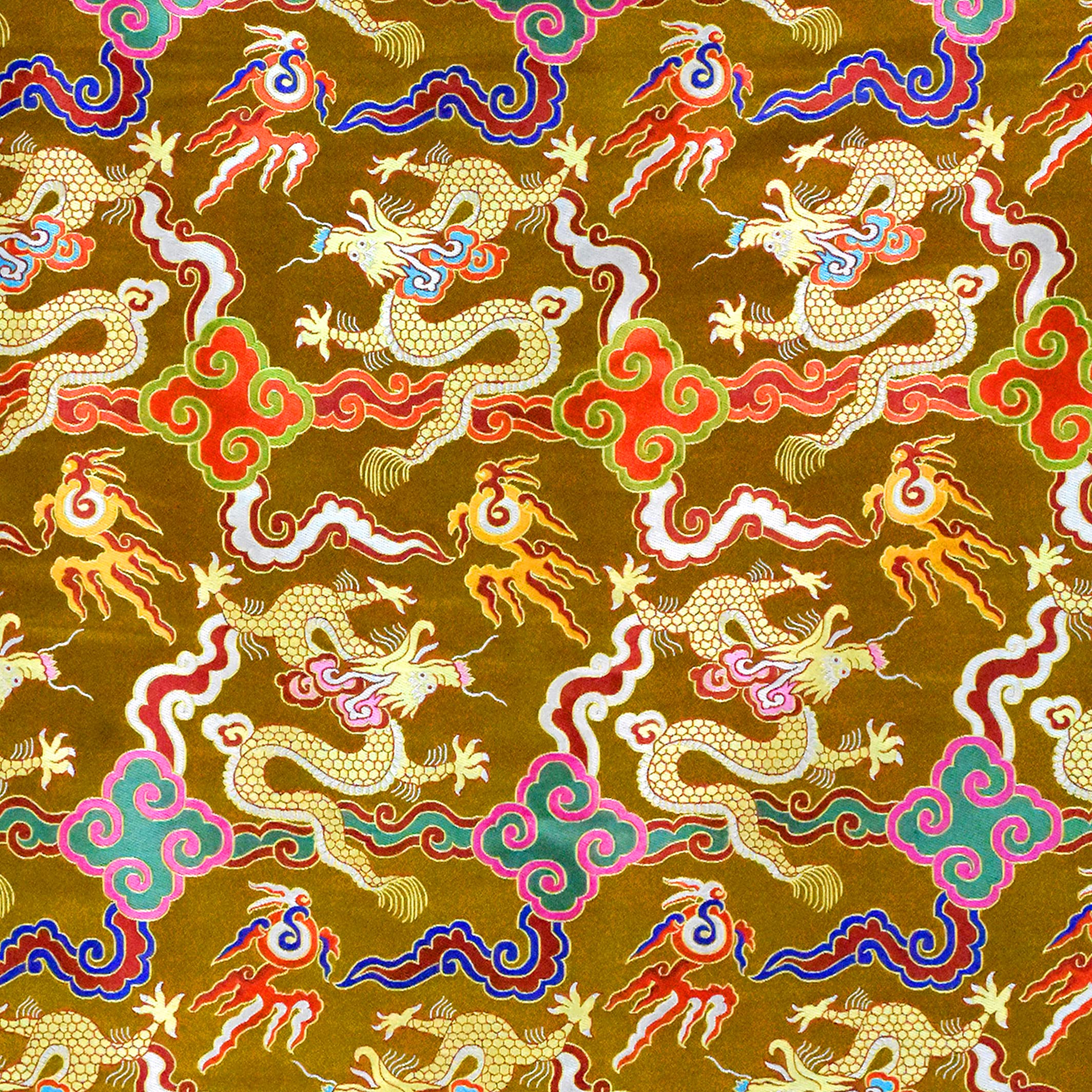 Mandala Crafts Dragon Brocade Fabric by The Yard for Upholstery and Fashion Clothing Design
