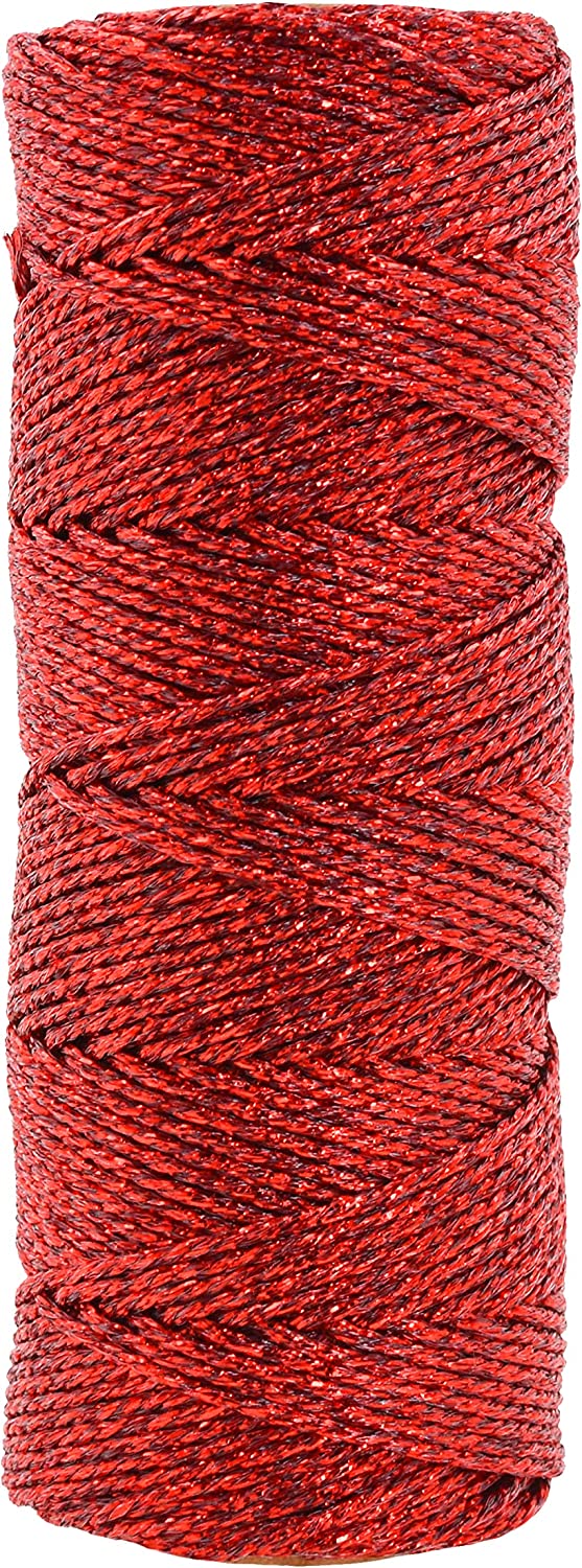 Mandala Crafts Bakers Twine for Gift Wrapping - 11 Ply 165 Yards Decorative Bakers Twine String for Crafts Christmas Holiday Wedding