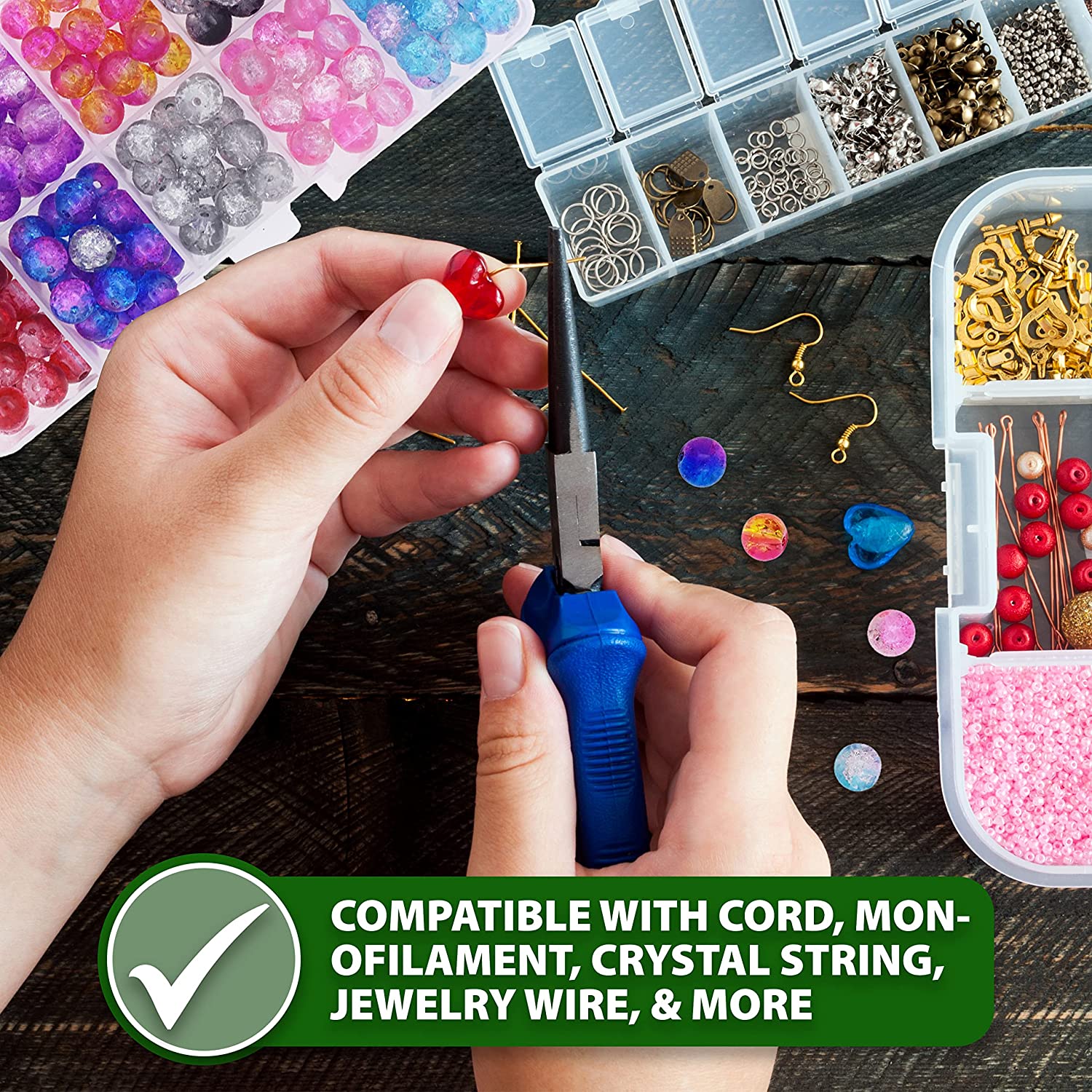 Mandala Crafts Lampwork Glass Beads for Jewelry Making - Crackle Lampwork Glass Round Beads in Bulk for Bracelets Necklaces Earrings Crafts