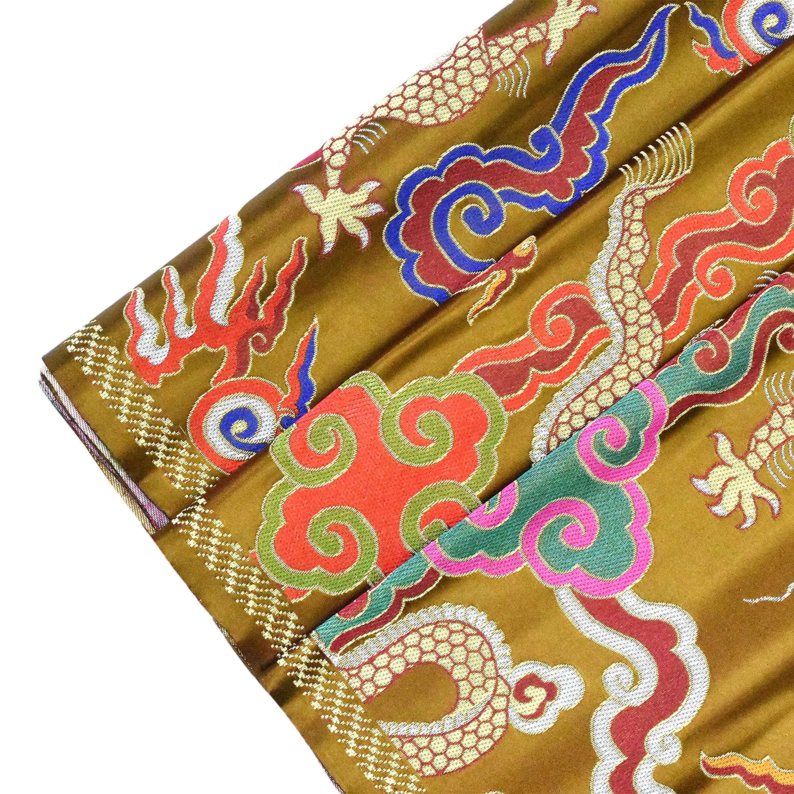 Mandala Crafts Dragon Brocade Fabric by The Yard for Upholstery and Fashion Clothing Design
