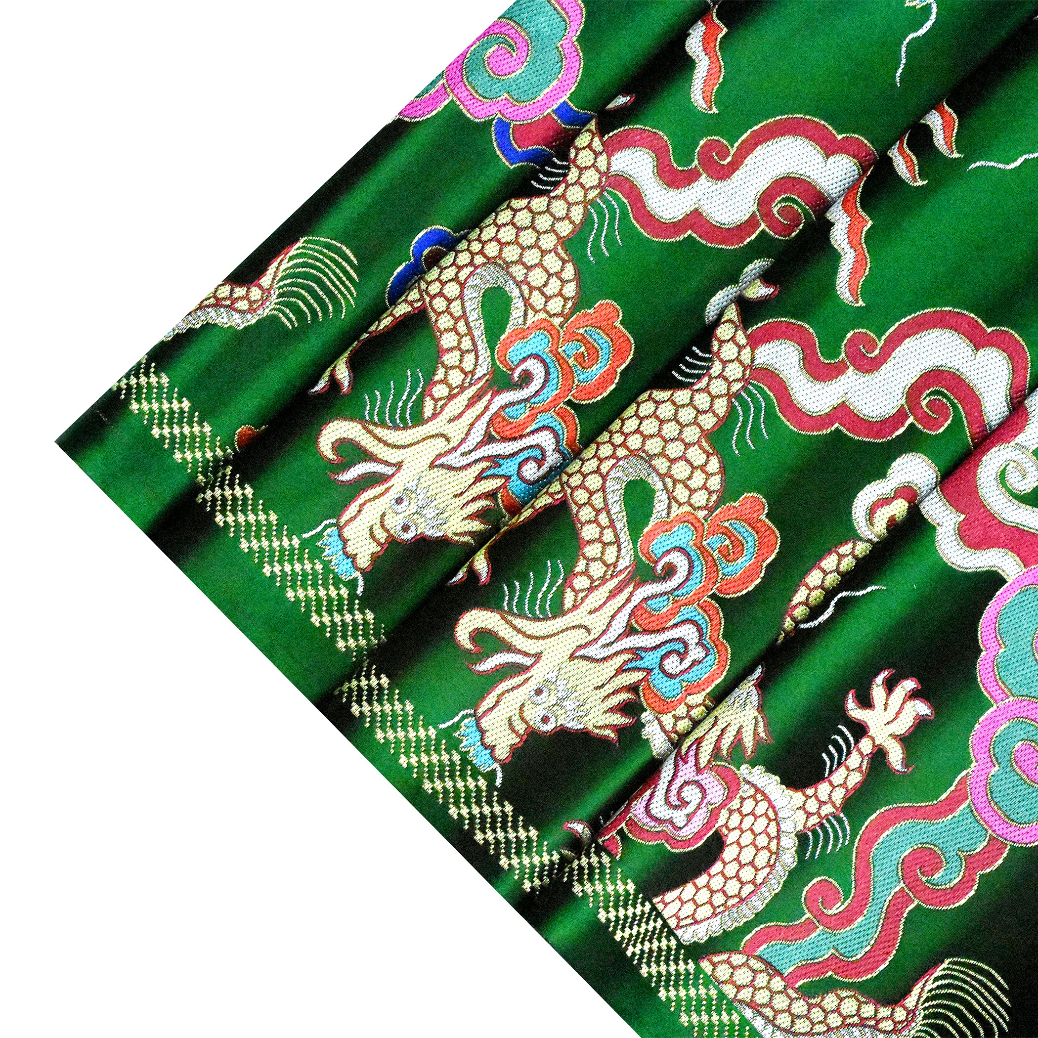 Mandala Crafts Dragon Brocade Fabric by The Yard for Upholstery and Fashion Clothing Design
