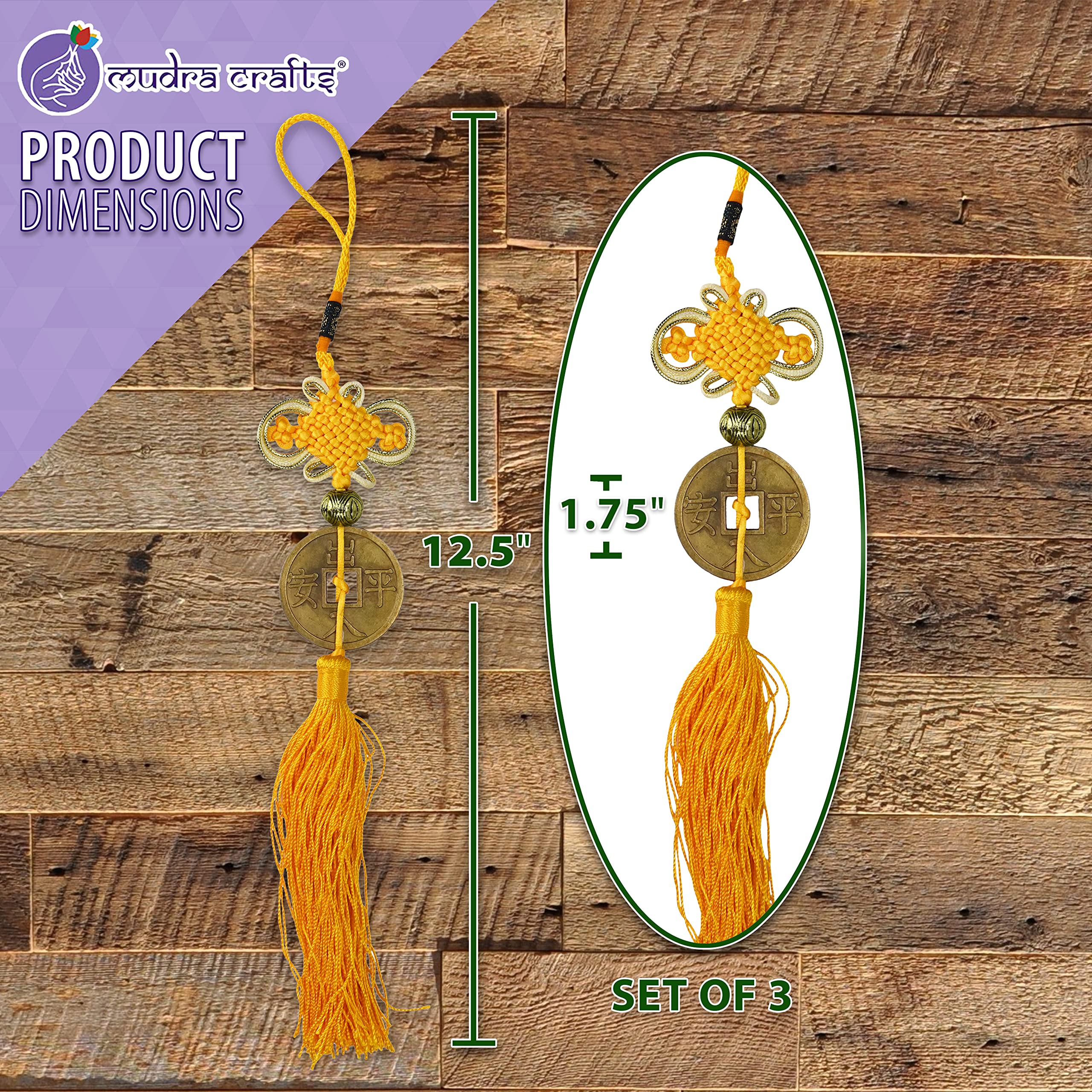 Mudra Crafts Emperor Feng Shui Lucky Coins Home Car Feng Shui Décor, Feng Shui Money Chinese Coins, I-Ching Coins Feng Shui Coins for Wealth and Success