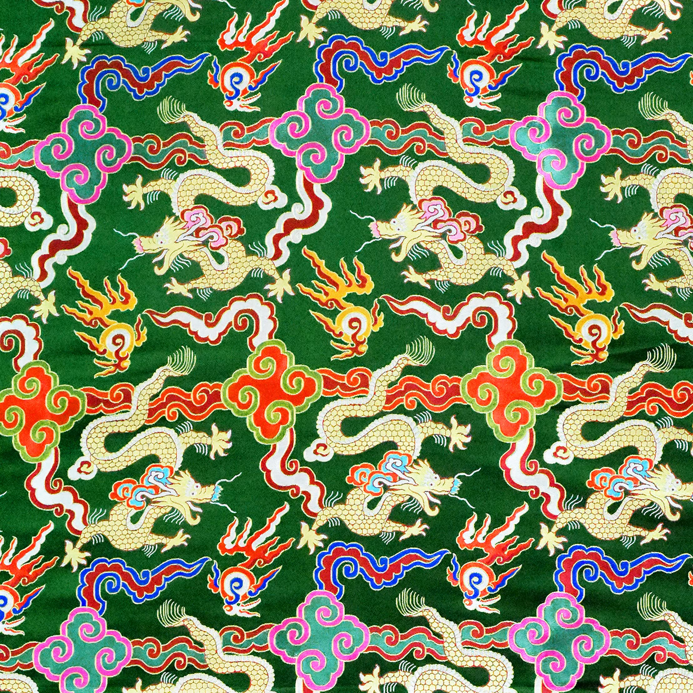 Mandala Crafts Dragon Brocade Fabric by The Yard for Upholstery and Fashion Clothing Design