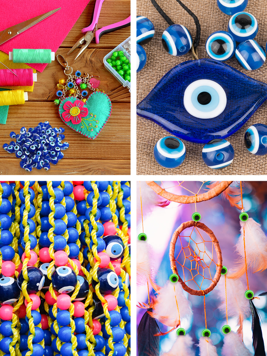 Evil Eye Beads 8mm for Evil Eye Jewelry Making Charms Dreamcatcher Beads