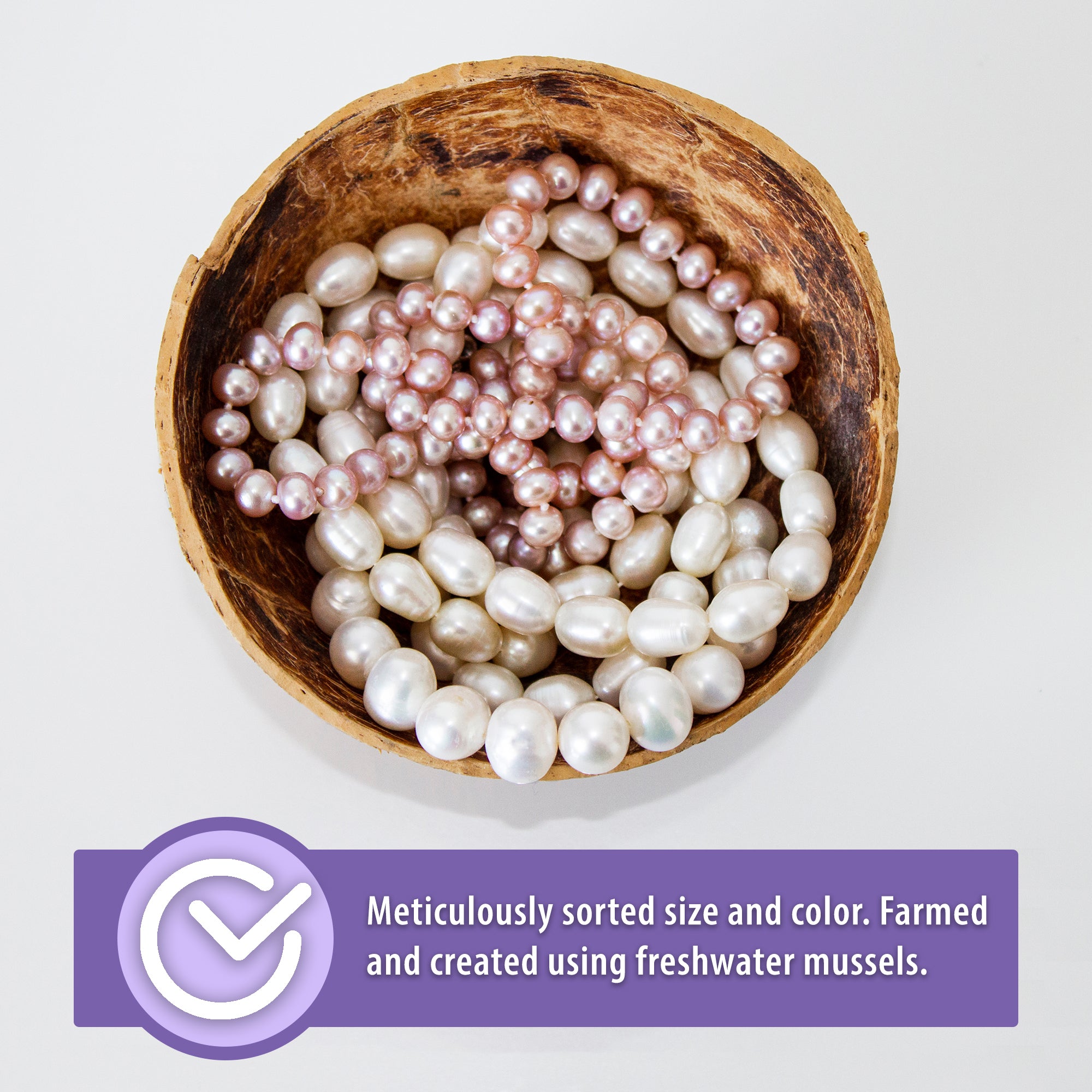 Mudra Crafts Real Freshwater Cultured Pearls for Jewelry Making, Loose Bulk Predrilled Bead Kit