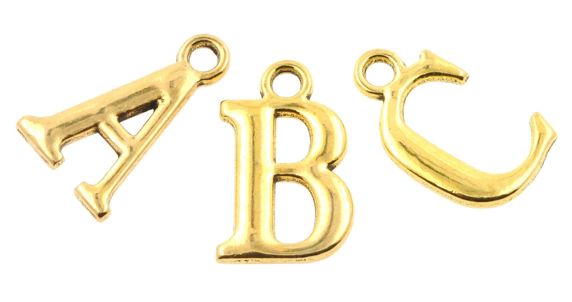 Mandala Crafts Capital Letter Charms for Jewelry Making - Alphabet Charms Letters for Jewelry Making - A-Z Letter Charms Initial Charms for Bracelet Necklace