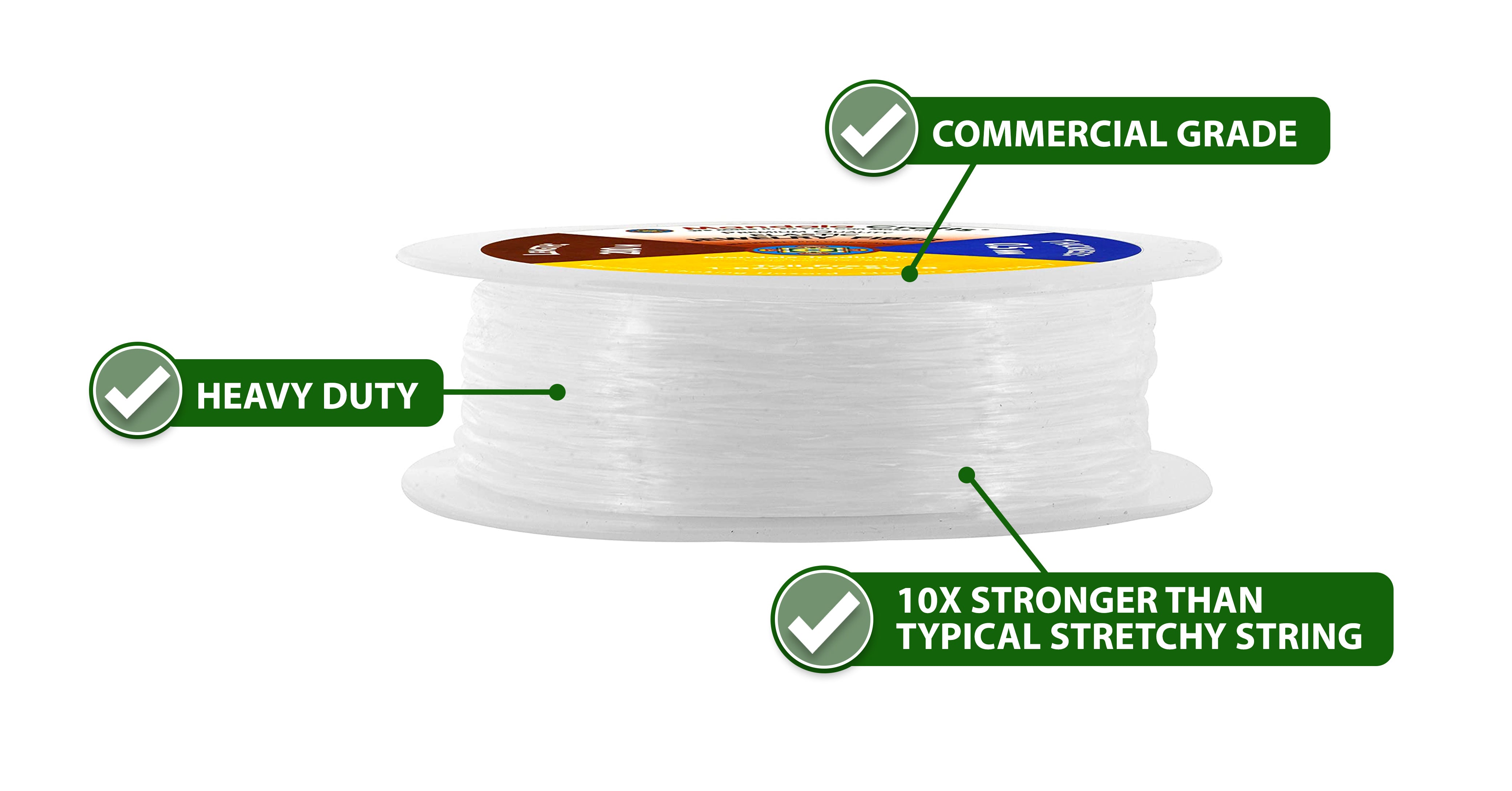 Mandala Crafts Clear Elastic Cord Stretchy Fiber String for Bracelets, Jewelry Making, Beading