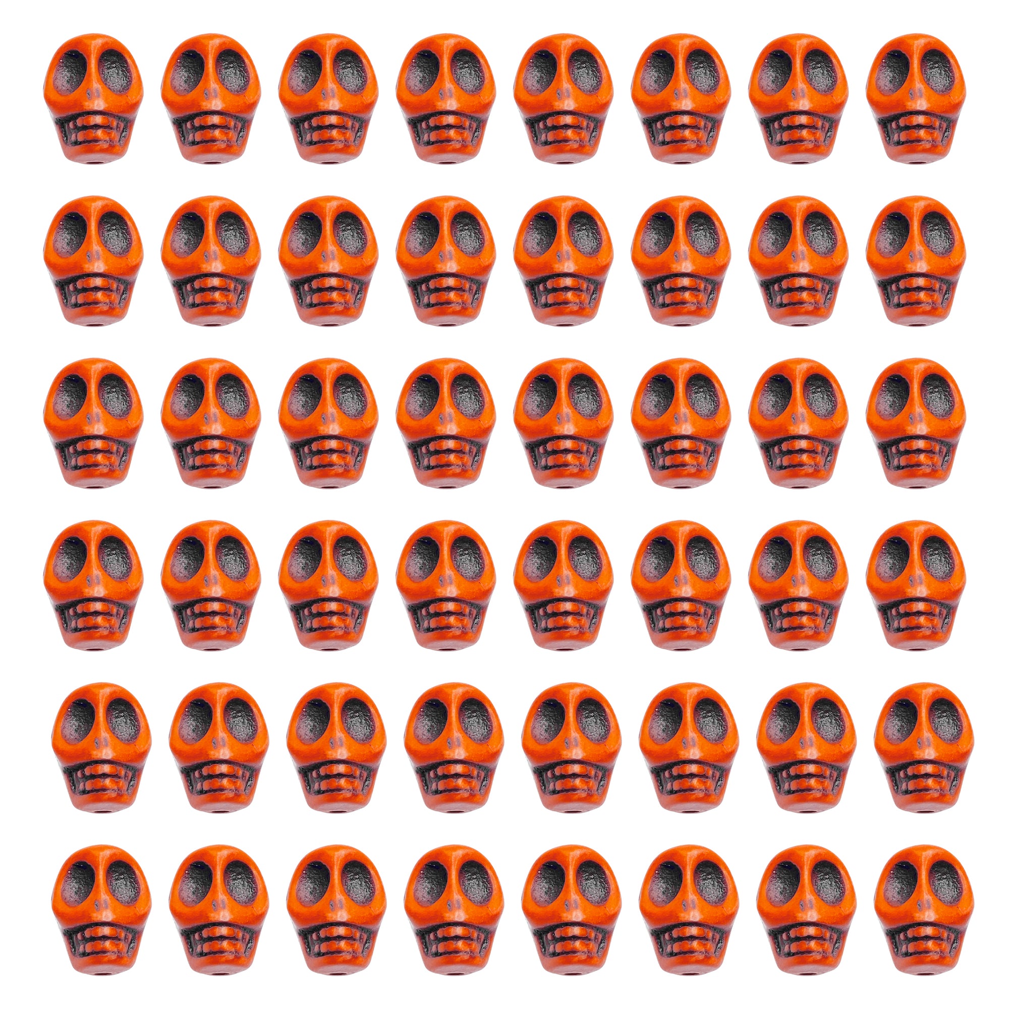 Mandala Crafts Howlite Carved Skull Beads for Jewelry Making Skull Charms - Small Skulls for Crafts - Bulk Skeleton Beads Skull Head Beads for Bracelet Spacer Necklace