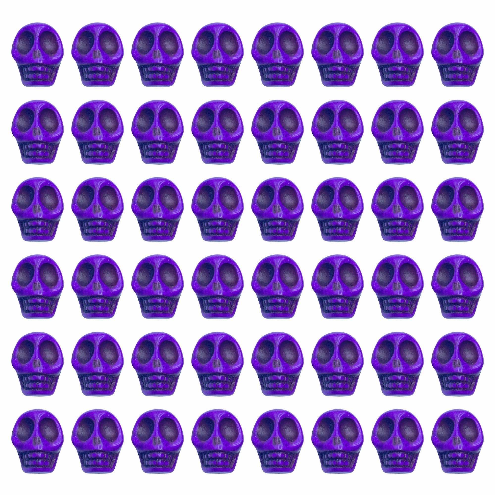 Mandala Crafts Howlite Carved Skull Beads for Jewelry Making Skull Charms - Small Skulls for Crafts - Bulk Skeleton Beads Skull Head Beads for Bracelet Spacer Necklace