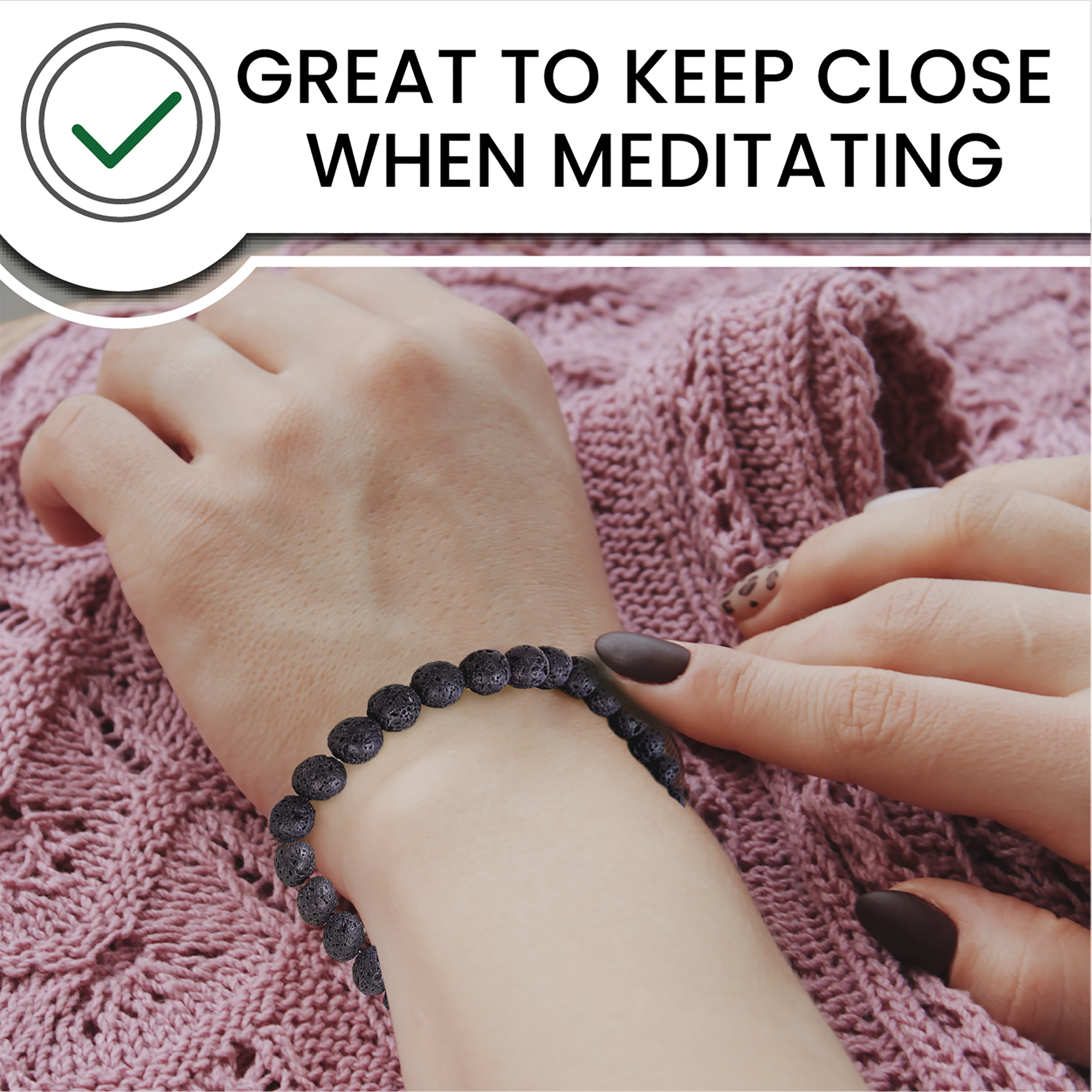 Lava Stone Beads for Essential Oil Bracelet, Lava Rock Necklace, Lava Bead Jewelry Making; by Mandala Crafts