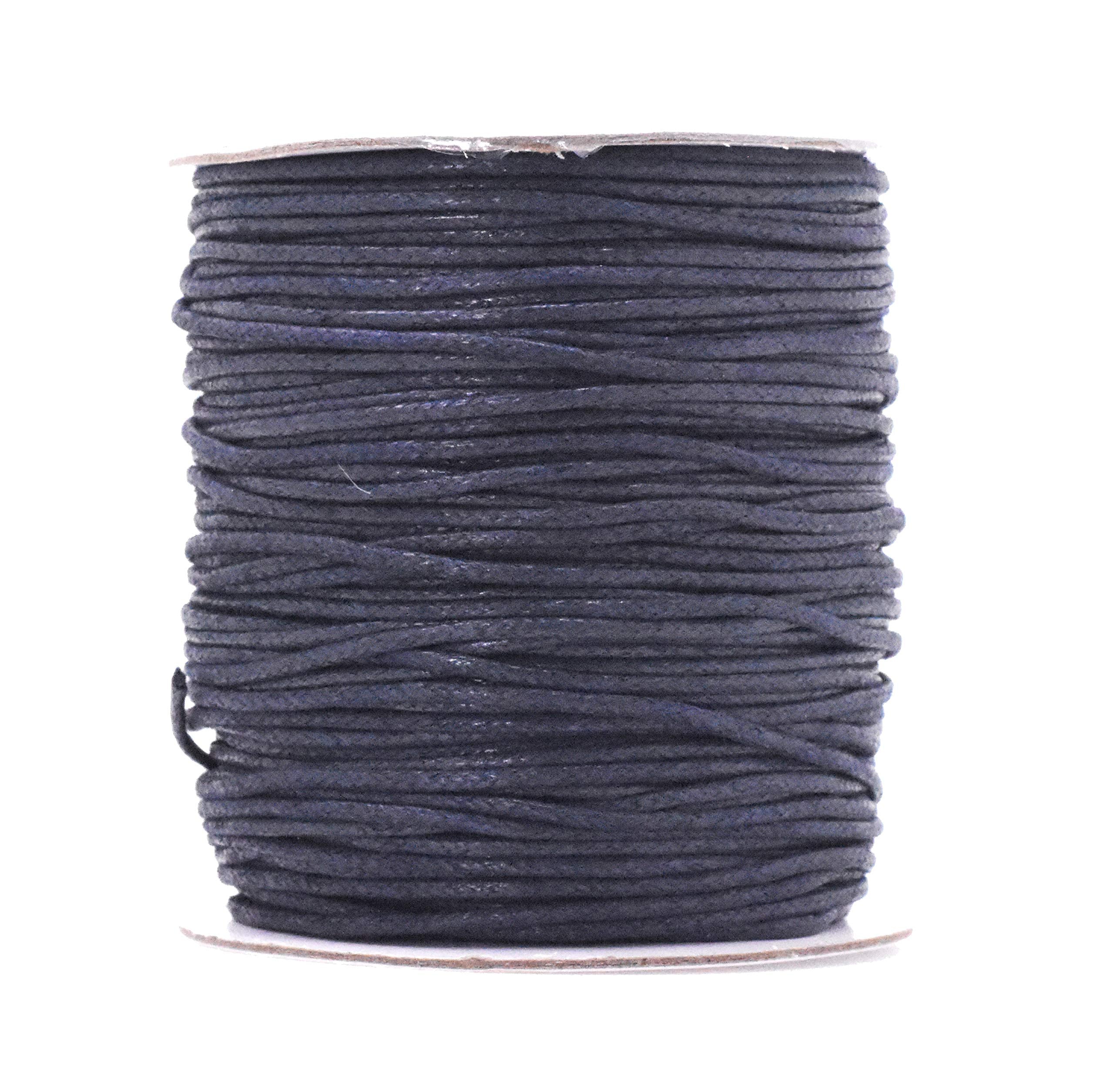 1.5mm Waxed Cord for Jewelry Making Necklace String - Wax Cord for Jewelry String Bracelet Cord - 109 Yards Waxed Cotton Cord for Jewelry Making