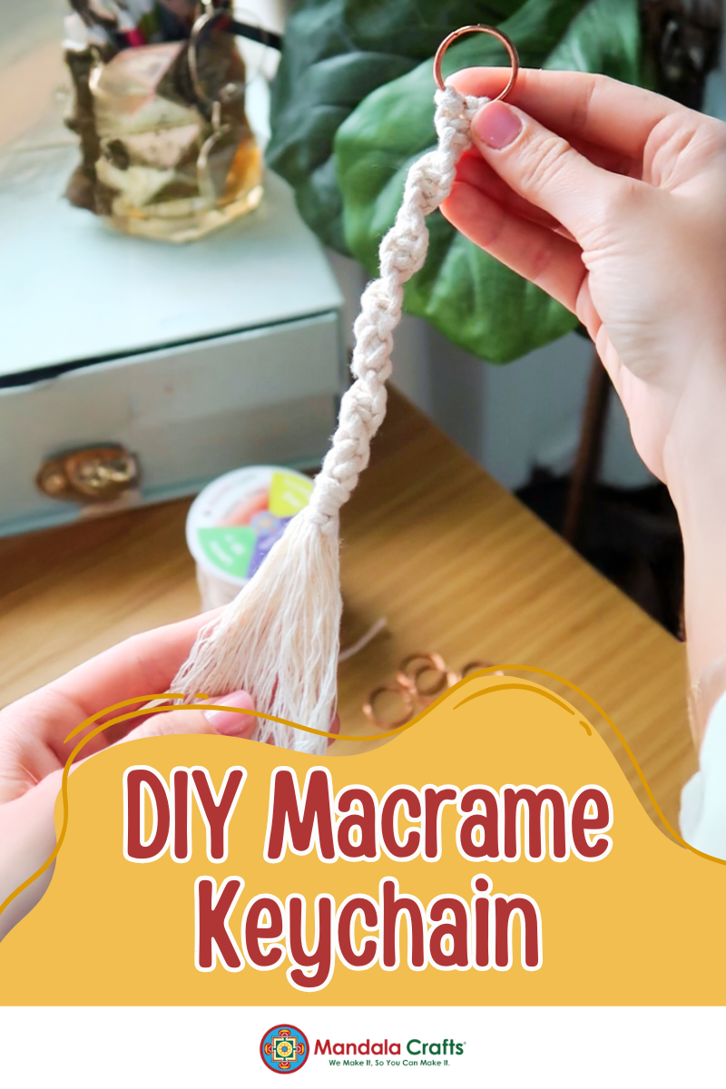 Beginner-Friendly Spiral Macrame Keychain