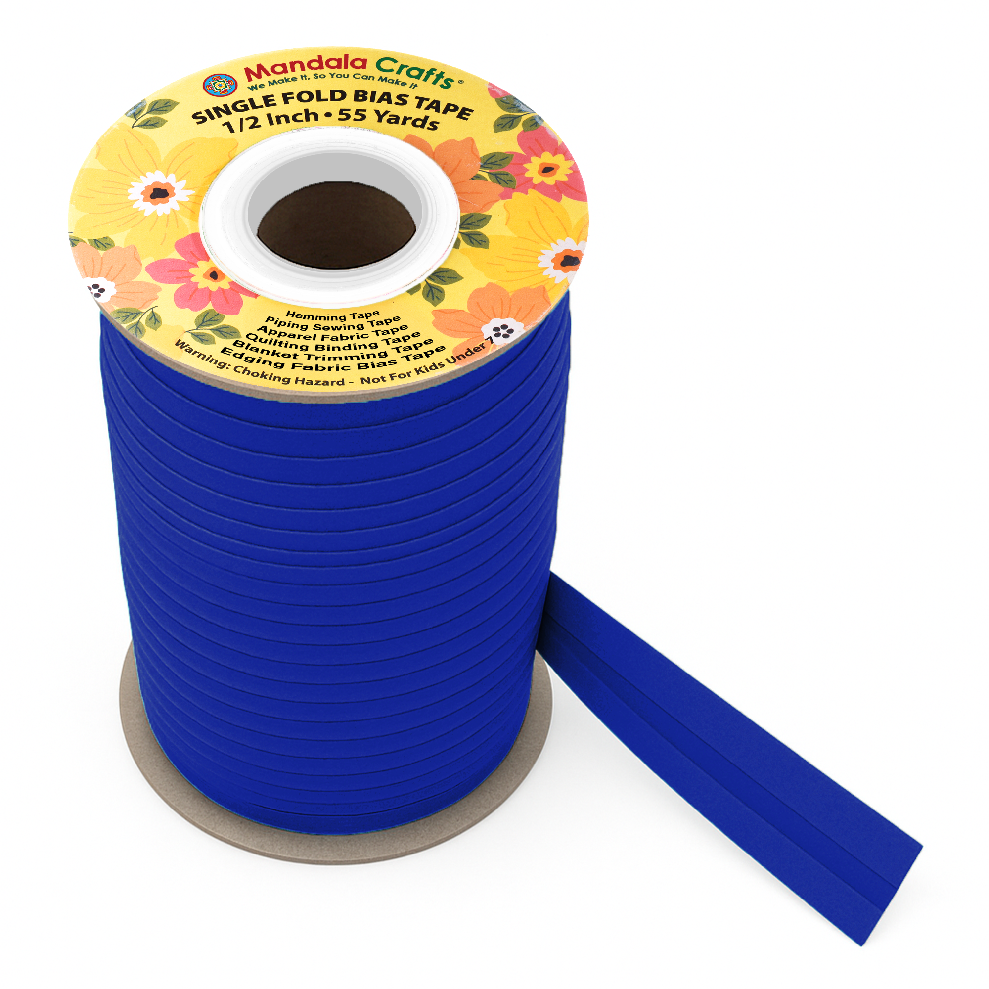 1/2 Inch Fabric Single Fold Bias Tape for Sewing Piping Hemming - 55 Yds Bias Tape Blanket Quilt Bias Binding Tape - Seam Binding Tape